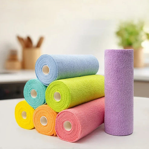 Reusable Microfiber Kitchen Cleaning Roll