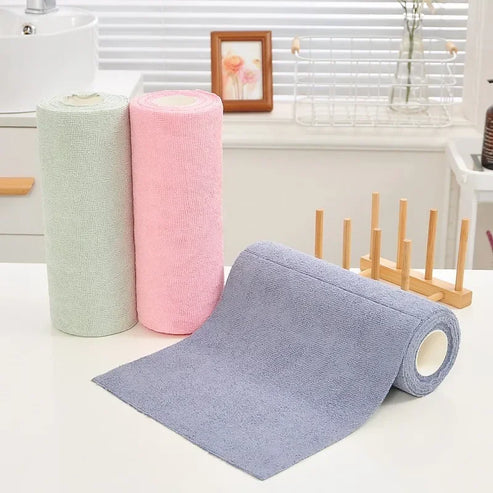 Reusable Microfiber Kitchen Cleaning Roll